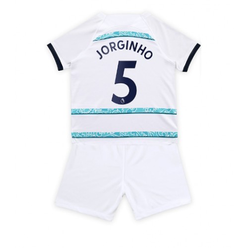 Fotbalové Dres Chelsea Jorginho #5 Dětské Venkovní 2022-23 Krátký Rukáv (+ trenýrky)